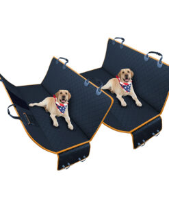 1-SOGA 2X Oxford Cloth Waterproof Dog Car Cover Back Seat Protector Hammock Pet Mat Black