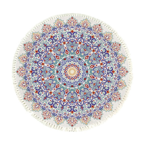 1-SOGA 120cm Mandala Area Rug for Living Room Lounge