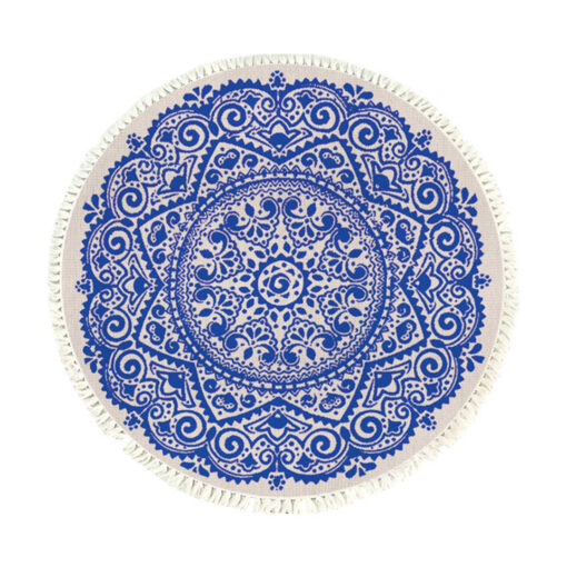 1-SOGA 120cm Mandala Round Tapestry Indian Area Rug for Living Room Lounge