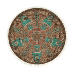 1-SOGA 90cm Mandala Round Area Thick Anti-slip Doormat