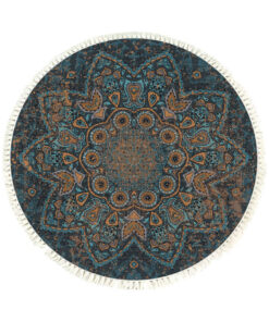 1-SOGA 120cm Mandala Pattern Circle Area Rugs for Living Room Lounge