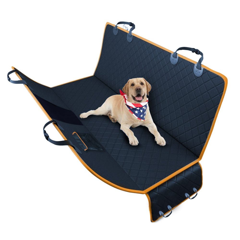 1-SOGA Oxford Cloth Waterproof Dog Car Cover Back Seat Protector Hammock Pet Mat Black