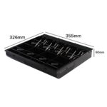 3-SOGA Black Heavy Duty Cash Drawer Electronic 4 Bills 8 Coins Cheque Slot Tray Pos 410