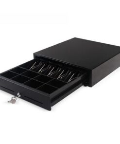 1-SOGA Black Heavy Duty Cash Drawer Electronic 4 Bills 8 Coins Cheque Slot Tray Pos 410