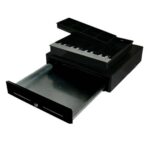 4-SOGA 2X Black Heavy Duty Cash Drawer Electronic 4 Bills 8 Coins Cheque Slot Tray Pos 410