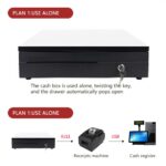 6-SOGA 2X Black Heavy Duty Cash Drawer Electronic 4 Bills 8 Coins Cheque Slot Tray Pos 410