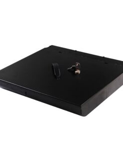 1-SOGA 4 Bills 8 Coins Cash Tray With Lockable Lid Heavy Duty Spare Cash Tray Black