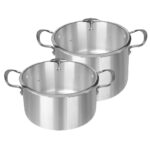 1-SOGA Stainless Steel 28cm 32cm Casserole With Lid Induction Cookware