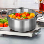 3-SOGA Stainless Steel 32cm Casserole With Lid Induction Cookware