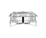 1-SOGA Stainless Steel Rectangular Chafing Dish Tray Buffet Cater Food Warmer Chafer with Top Lid