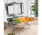 5-SOGA Stainless Steel Rectangular Chafing Dish Tray Buffet Cater Food Warmer Chafer with Top Lid