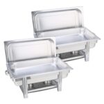 1-SOGA 2X Single Tray Stainless Steel Chafing Catering Dish Food Warmer