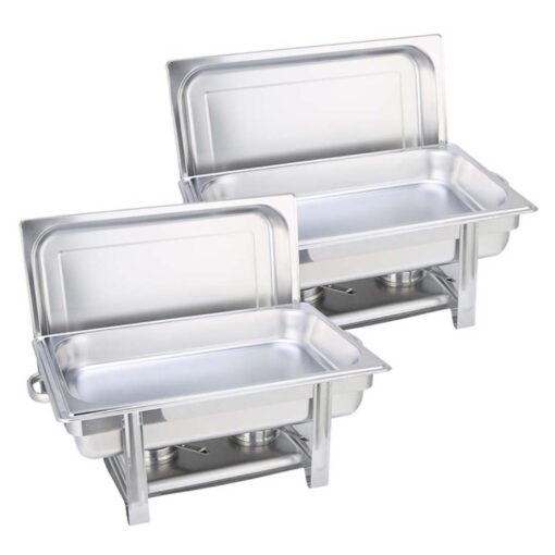 1-SOGA 2X Single Tray Stainless Steel Chafing Catering Dish Food Warmer