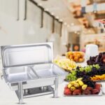5-SOGA Double Tray Stainless Steel Chafing Catering Dish Food Warmer