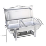 7-SOGA Double Tray Stainless Steel Chafing Catering Dish Food Warmer