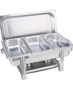 1-SOGA Triple Tray Stainless Steel Chafing Catering Dish Food Warmer
