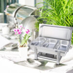 6-SOGA 2X Triple Tray Stainless Steel Chafing Catering Dish Food Warmer