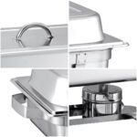 6-SOGA 9L Stainless Steel Chafing Food Warmer Catering Dish Full Size