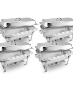 1-SOGA 4X Stainless Steel Chafing Food Warmer Catering Dish 9L Full Size