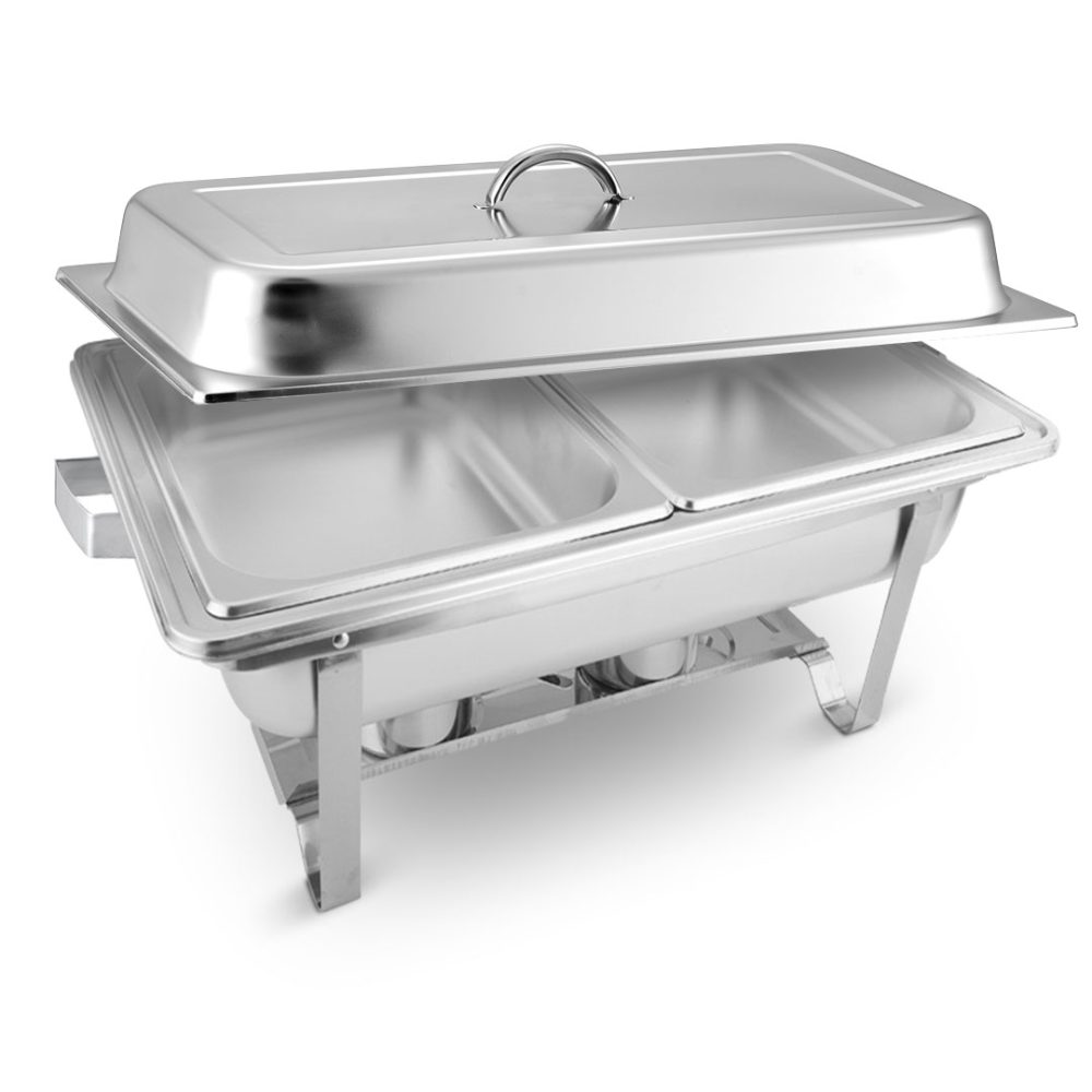 1-SOGA 4.5L Dual Tray Stainless Steel Chafing Food Warmer Catering Dish