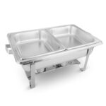 3-SOGA 4.5L Dual Tray Stainless Steel Chafing Food Warmer Catering Dish