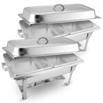 1-SOGA 2X 4.5L Dual Tray Stainless Steel Chafing Food Warmer Catering Dish