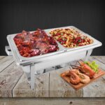 5-SOGA 2X 4.5L Dual Tray Stainless Steel Chafing Food Warmer Catering Dish