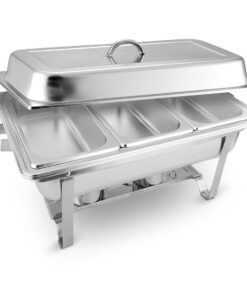 1-SOGA 3L Triple Tray Stainless Steel Chafing Food Warmer Catering Dish