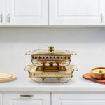 5-SOGA 2L Lace Dining Stove Cooking Appliance with Gold Color Kitchen Essential