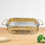 6-SOGA 2L Lace Dining Stove Cooking Appliance with Gold Color Kitchen Essential