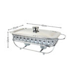 2-SOGA 2L Lace Edge Dining Stove Silver Color Portable Dining Cooking Appliance for Kitchen Essential