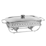 1-SOGA 2L Lace Edge Dining Stove Silver Color Portable Dining Cooking Appliance for Kitchen Essential