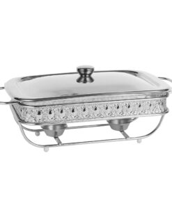1-SOGA 2L Lace Edge Dining Stove Silver Color Portable Dining Cooking Appliance for Kitchen Essential