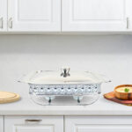 4-SOGA 2L Lace Edge Dining Stove Silver Color Portable Dining Cooking Appliance for Kitchen Essential