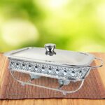 6-SOGA 2L Lace Edge Dining Stove Silver Color Portable Dining Cooking Appliance for Kitchen Essential