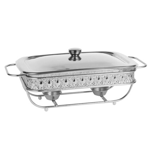 1-SOGA 2L Lace Edge Dining Stove Silver Color Portable Dining Cooking Appliance for Kitchen Essential