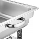 5-SOGA 2X 9L Stainless Steel Full Size Roll Top Chafing Dish Food Warmer