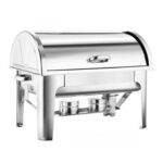 2-SOGA 2X 3L Triple Tray Stainless Steel Roll Top Chafing Dish Food Warmer