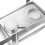 4-SOGA 2X 3L Triple Tray Stainless Steel Roll Top Chafing Dish Food Warmer