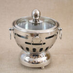 8-SOGA 2X Stainless Steel Mini Asian Buffet Hot Pot Single Person Shabu Alcohol Stove Burner with Glass Lid