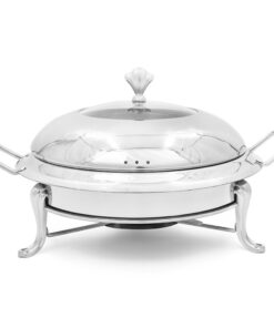 1-SOGA Stainless Steel Round Buffet Chafing Dish Cater Food Warmer Chafer with Glass Top Lid