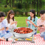 7-SOGA Stainless Steel Round Buffet Chafing Dish Cater Food Warmer Chafer with Glass Top Lid