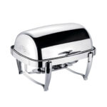 3-SOGA 6.5L Stainless Steel Double Soup Tureen Bowl Station Roll Top Buffet Chafing Dish Catering Chafer Food Warmer Server