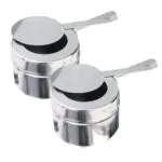 5-SOGA 2X 6.5L Stainless Steel Double Soup Tureen Bowl Station Roll Top Buffet Chafing Dish Catering Chafer Food Warmer Server