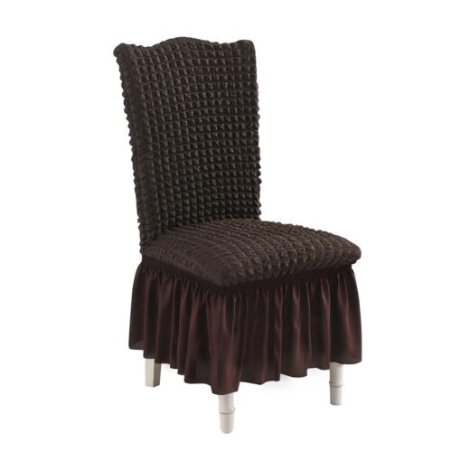 1-SOGA Coffee Chair Cover Seat Protector with Ruffle Skirt Stretch Slipcover Wedding Party Home Decor