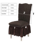 6-SOG 2X Coffee Chair Cover Seat Protector with Ruffle Skirt Stretch Slipcover Wedding Party Home Decor