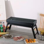 2-SOGA 2X 60cm Portable Folding Thick Box-type Charcoal Grill for Outdoor BBQ Camping