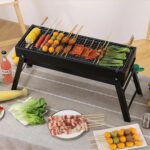 5-SOGA 2X 60cm Portable Folding Thick Box-type Charcoal Grill for Outdoor BBQ Camping