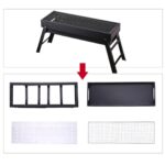 8-SOGA 2X 60cm Portable Folding Thick Box-type Charcoal Grill for Outdoor BBQ Camping