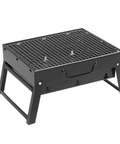 1-SOGA 43cm Portable Folding Thick Box-type Charcoal Grill for Outdoor BBQ Camping